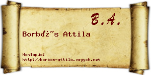 Borbás Attila névjegykártya