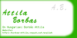attila borbas business card