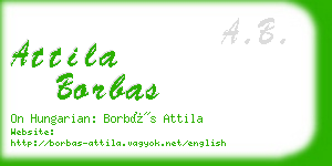 attila borbas business card